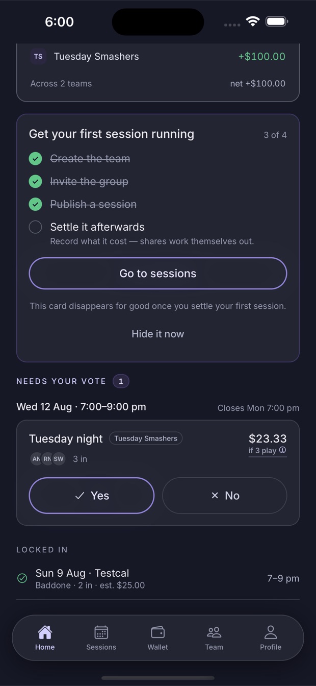 A session asking for a yes or no
